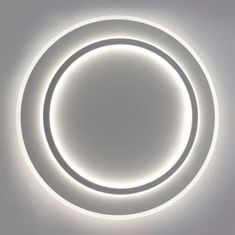 Кругла Led люстра до 15 м² у білому корпусі діаметр 45 см (VEGA dual 75W 2R WHITE/WHITE)