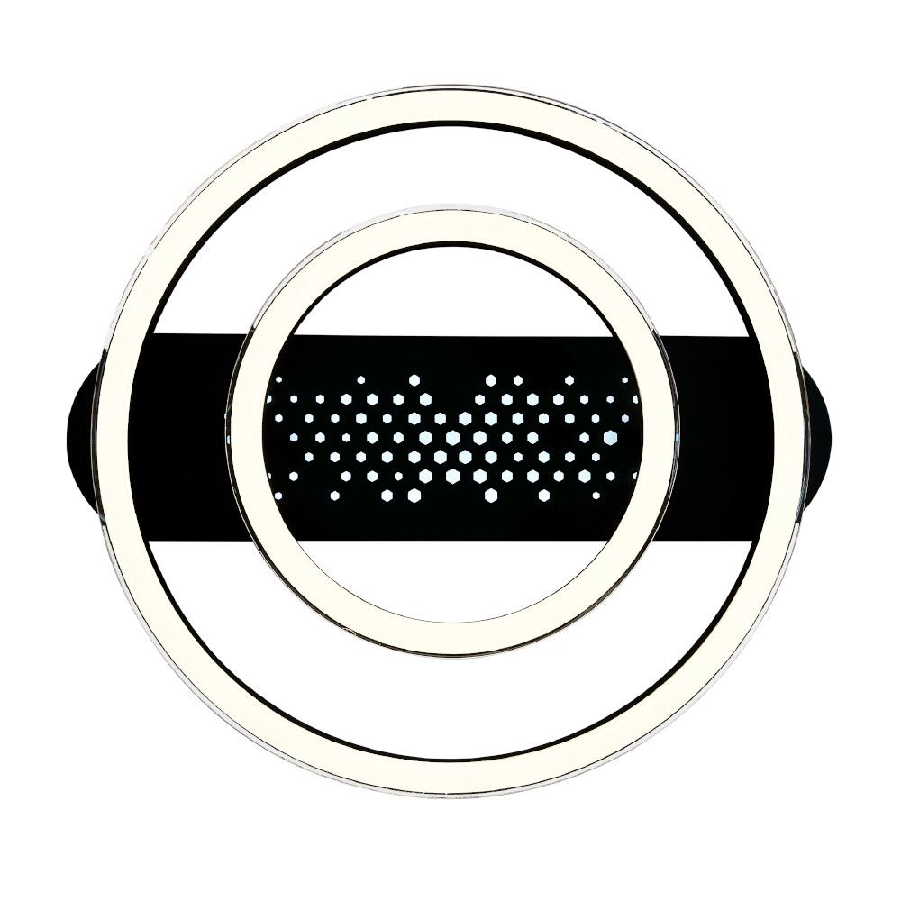 Круглий LED smart світильник 85 Вт до 15 м² VIOLUX KENZO-R чорний