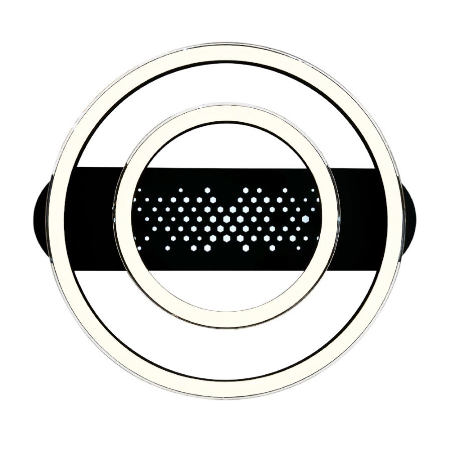 Круглий LED smart світильник 85 Вт до 15 м² VIOLUX KENZO-R чорний