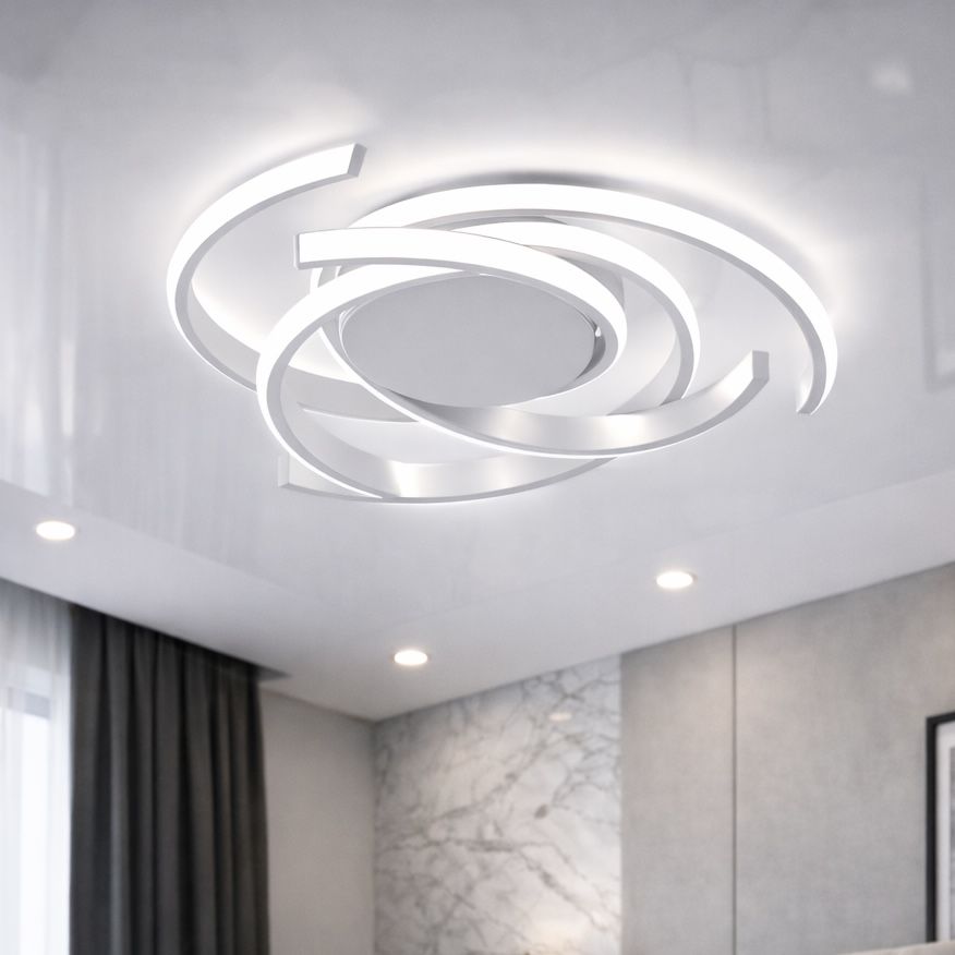 Стильна люстра Led до 16м² з пультом у білому кольорі Orbital White (2557WH dimmer)