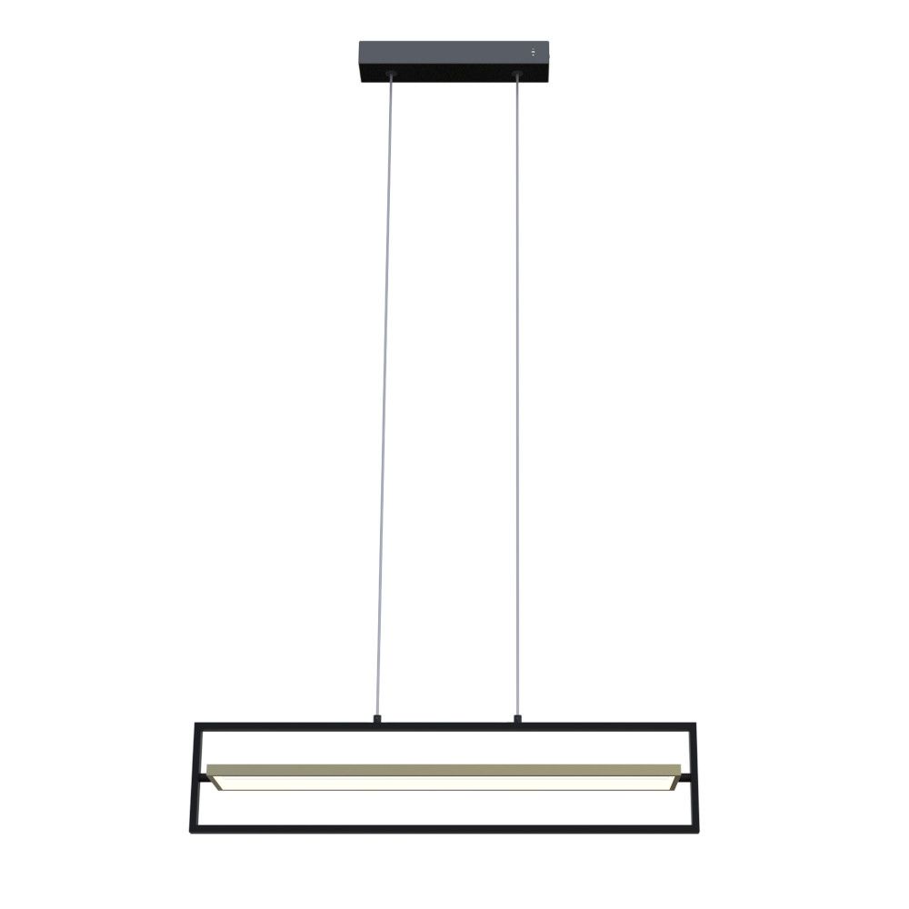 Прямокутний LED smart світильник VIOLUX PRADA-P до 18 м² 80W чорно-золотий