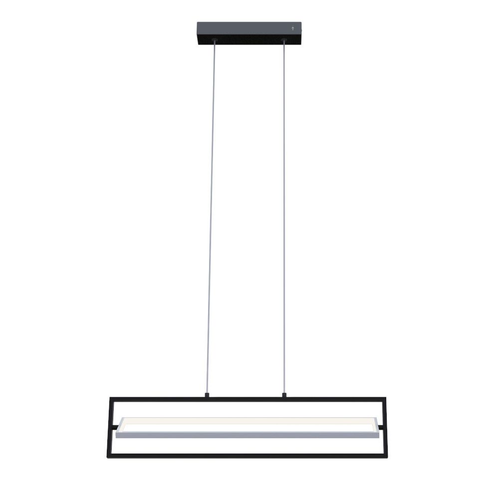 Прямокутний LED smart світильник VIOLUX PRADA-P до 18 м² 80W чорно-білий