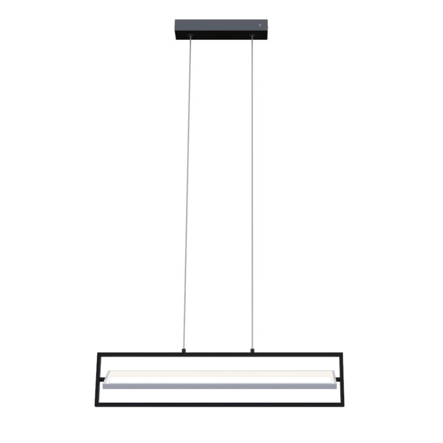 Прямокутний LED smart світильник VIOLUX PRADA-P до 18 м² 80W чорно-білий