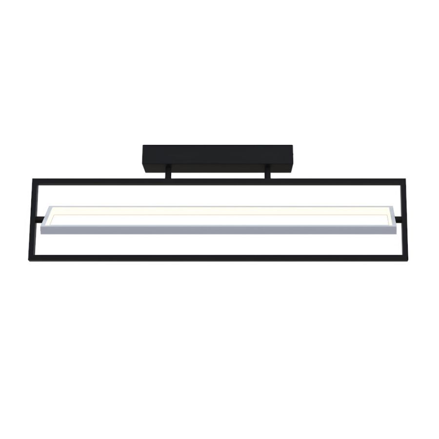 Прямокутний LED smart світильник 60 Вт до 15 м² VIOLUX PRADA чорно-білий
