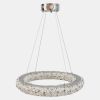 Сучасна кришталева Led люстра Pandora 70 Wt срібного кольору (567-600CH)