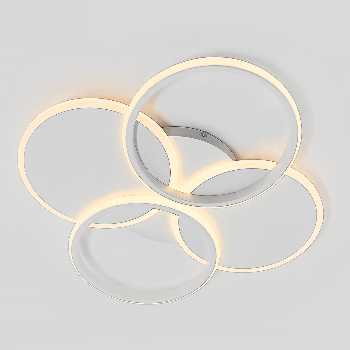 Сучасна Led люстра до 18м² у білому корпусі 90W з пультом  (1165 White)