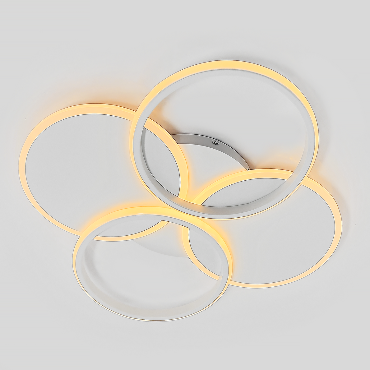 Сучасна Led люстра до 18м² у білому корпусі 90W з пультом  (1165 White)