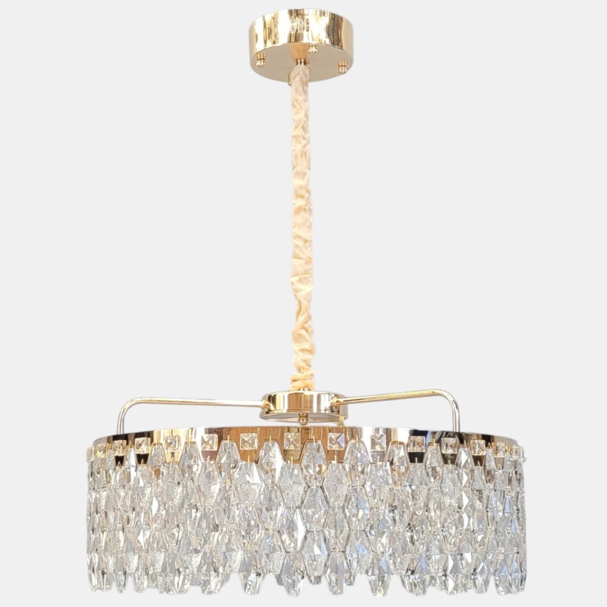 Кришталева LED-люстра 60 см у золоті до 20 м² (582-600GD)