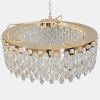 Кришталева LED-люстра 60 см у золоті до 20 м² (582-600GD)