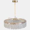 Кришталева Led люстра 80 см у золотому кольорі до 25 м² (582-800GD)