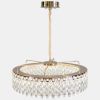 Кришталева Led люстра 80 см у золотому кольорі до 25 м² (582-800GD)
