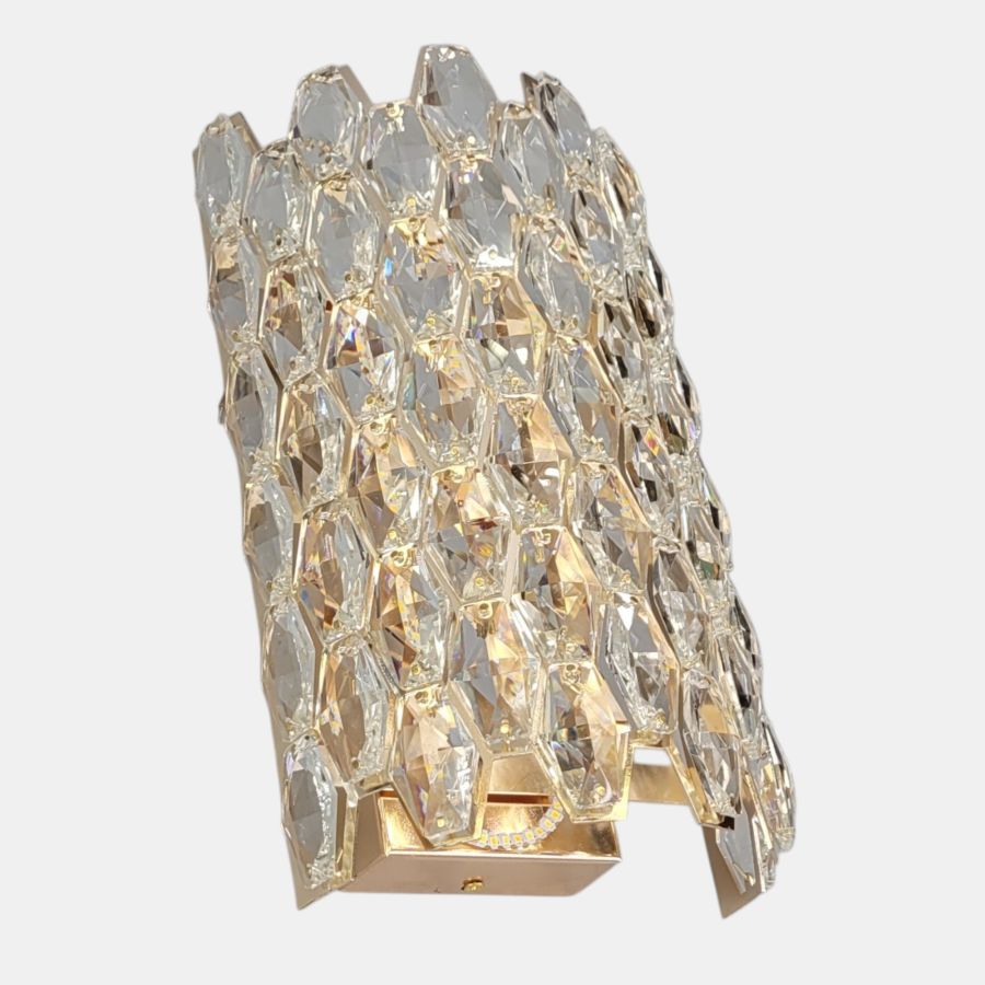 Кришталеве LED-бра 18W з 3 режимами світла Золото (582-B280GD)