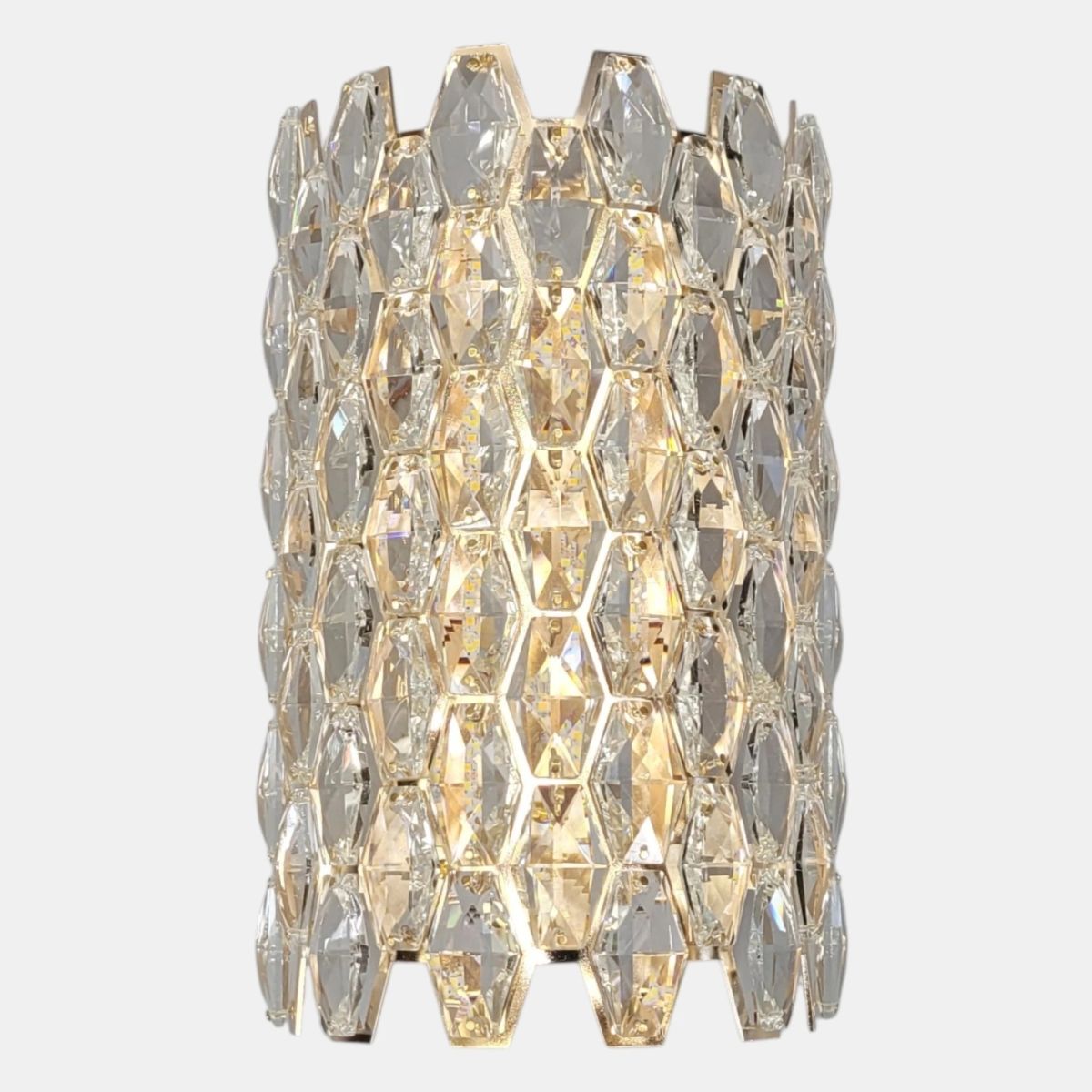 Кришталеве LED-бра 18W з 3 режимами світла Золото (582-B280GD)