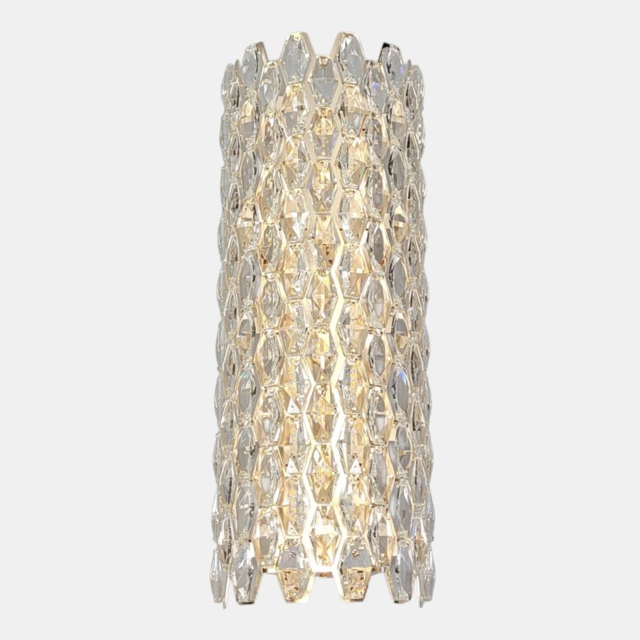 Велике кришталеве LED-бра 29W з 3 режимами світла Золото (582-B480GD)