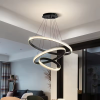Светодиодная люстра на три кольца до 15 м² AKRILIKA 70W 3R чёрная