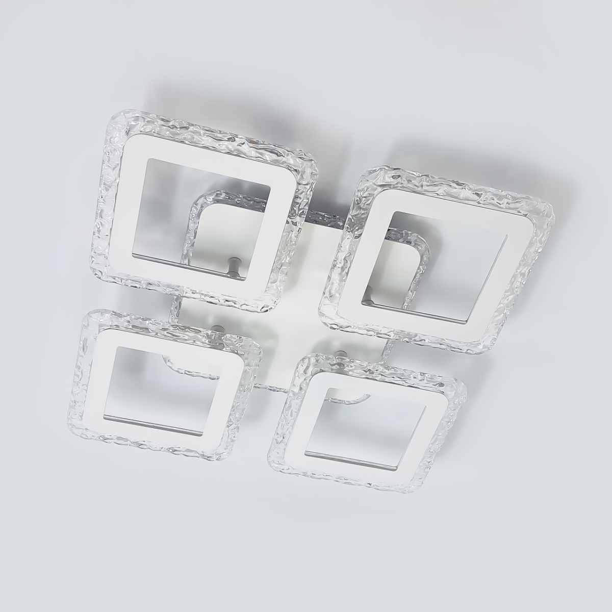 Квадратная белая Led люстра до 15 м² с пультом ROOM ICE RGB 70W 4S WHITE