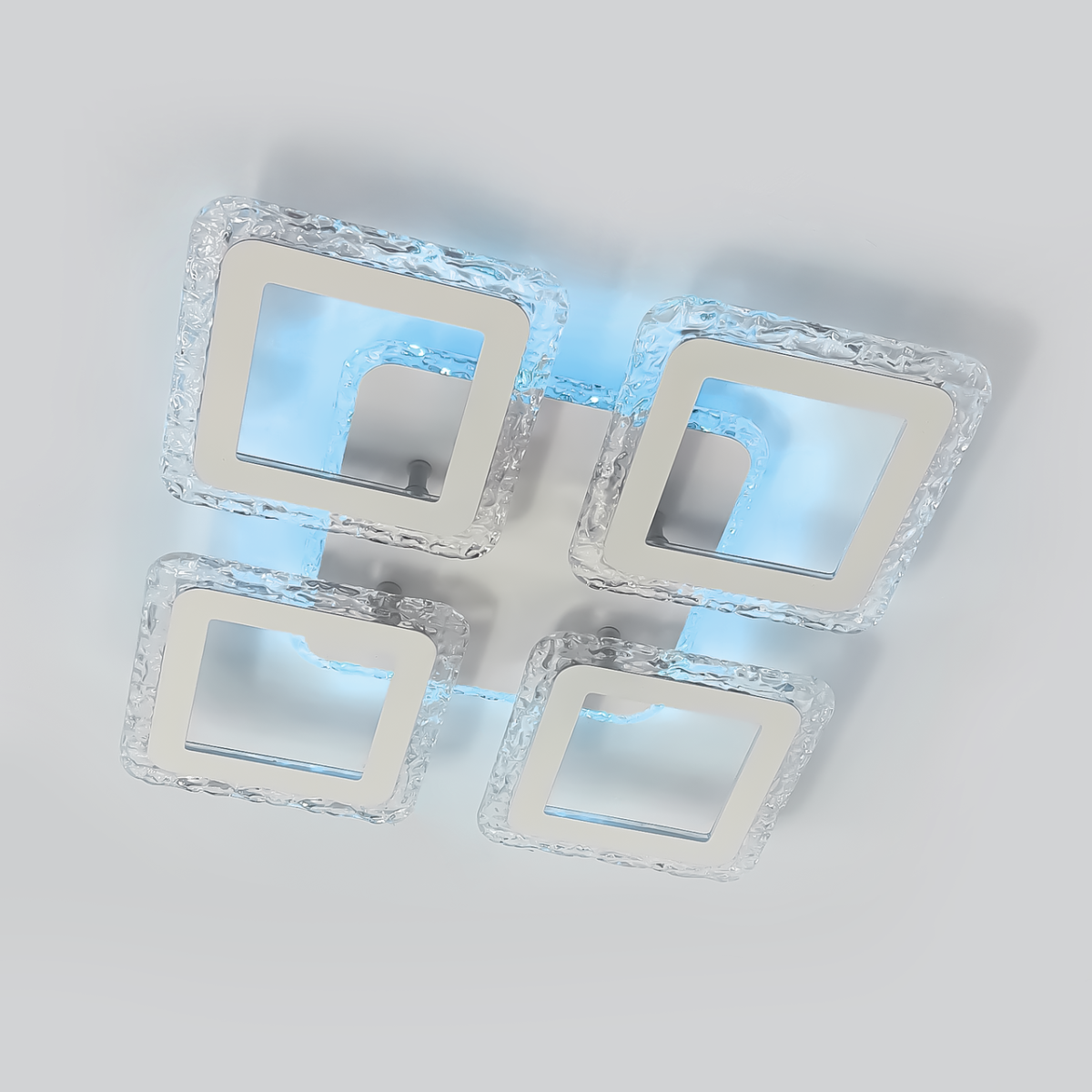 Квадратная белая Led люстра до 15 м² с пультом ROOM ICE RGB 70W 4S WHITE