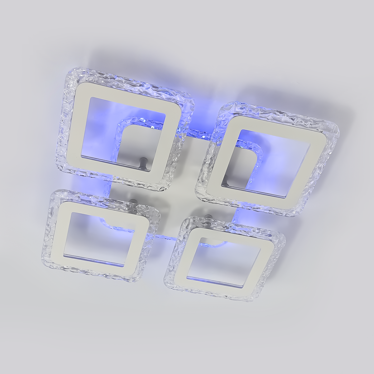 Квадратная белая Led люстра до 15 м² с пультом ROOM ICE RGB 70W 4S WHITE