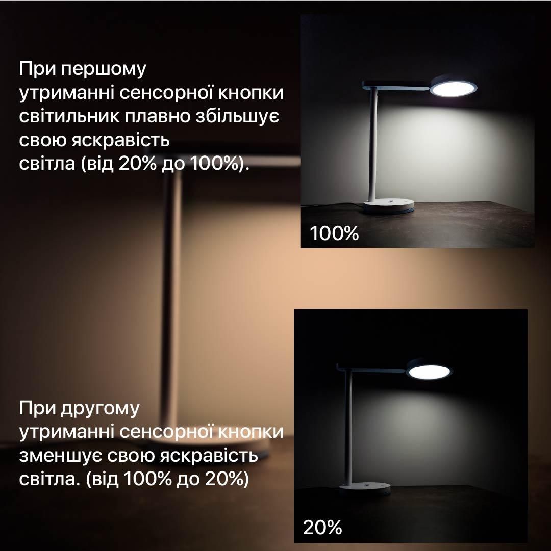 Настільна Led лампа 10W блакитна Violux TEO 800 lm 4200K