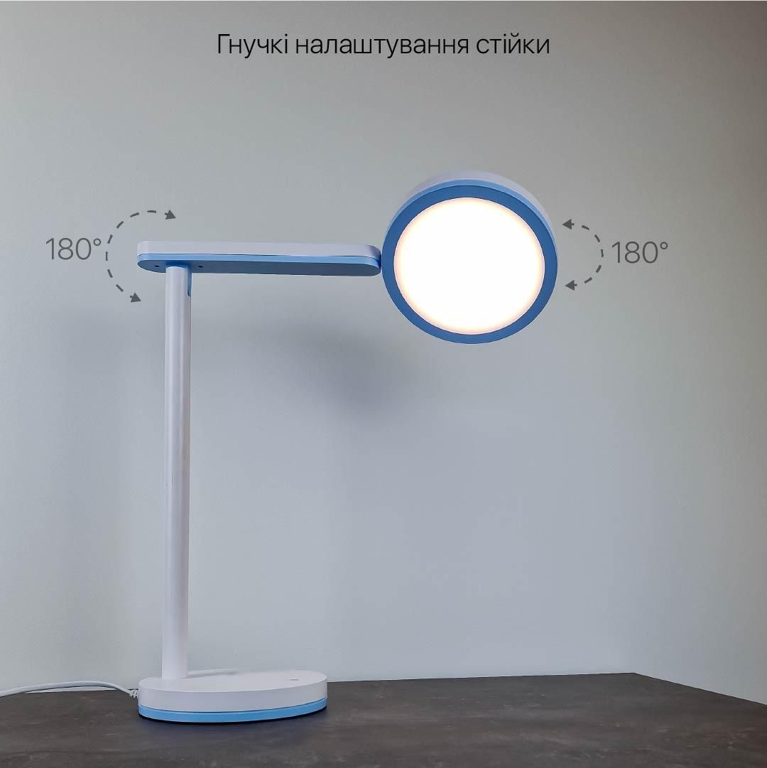 Настільна Led лампа 10W блакитна Violux TEO 800 lm 4200K