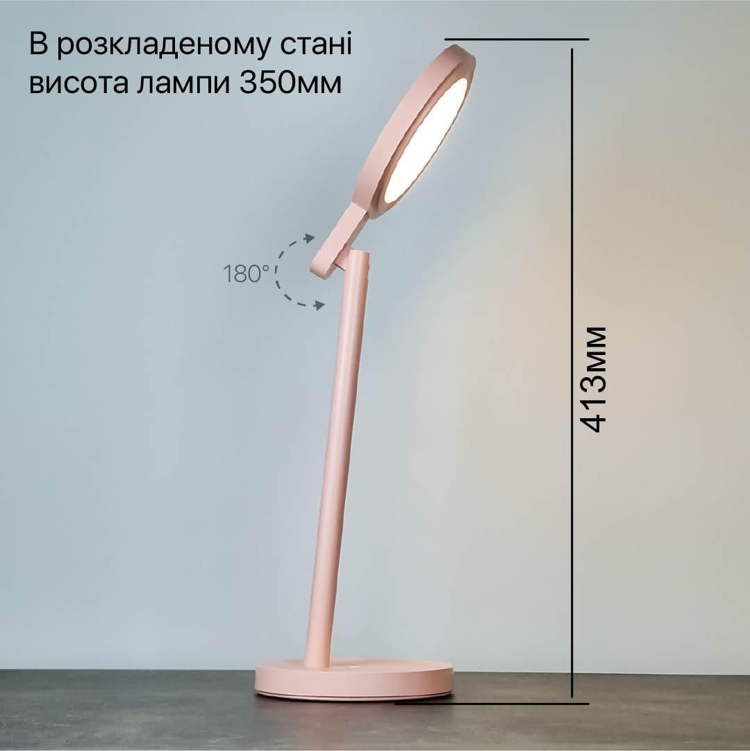 Настільна акумуляторна Led лампа 9W рожева Violux BARBIE 400LM 4200K