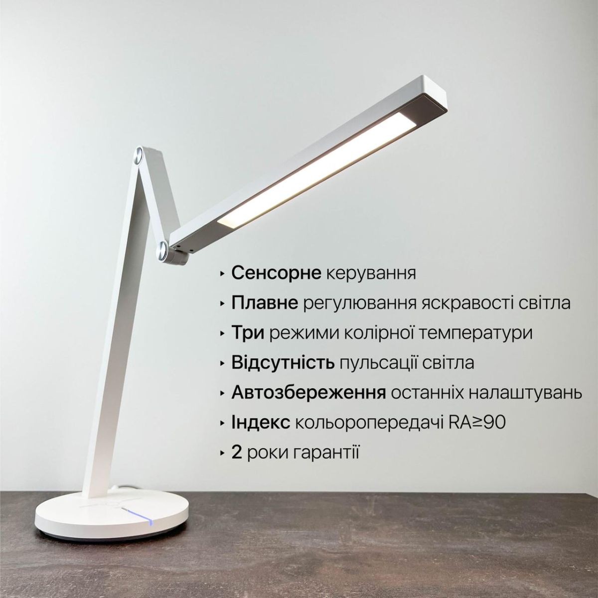 Настільна Led лампа 8W чорна Violux PARKER 500LM