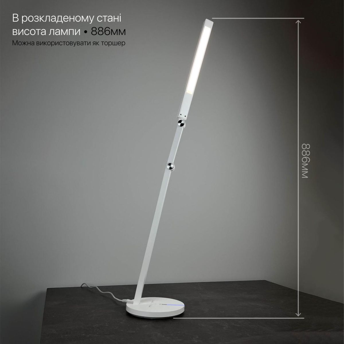 Настільна Led лампа 8W чорна Violux PARKER 500LM