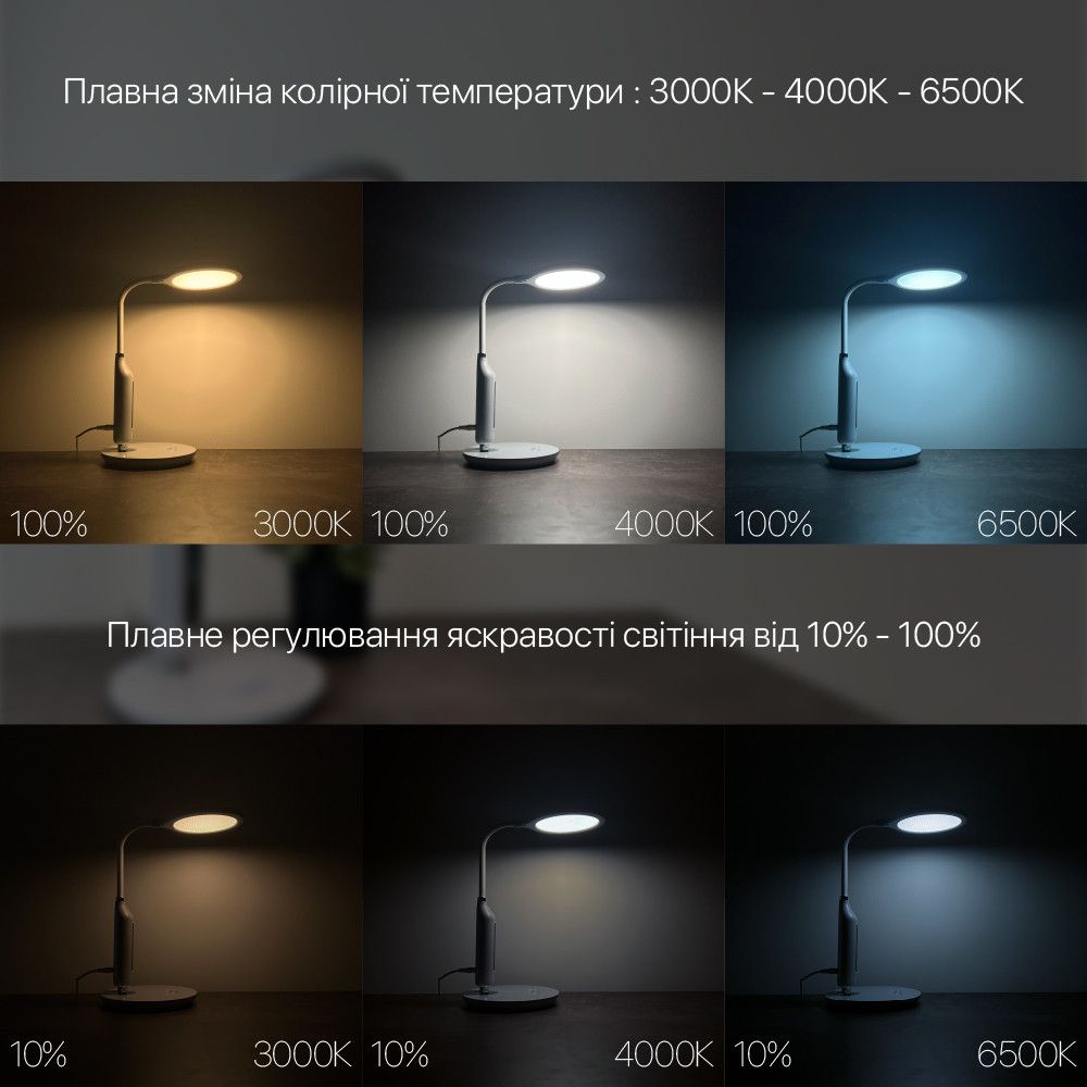 Настільна Led лампа 10W біла Violux STARLINK 600LM