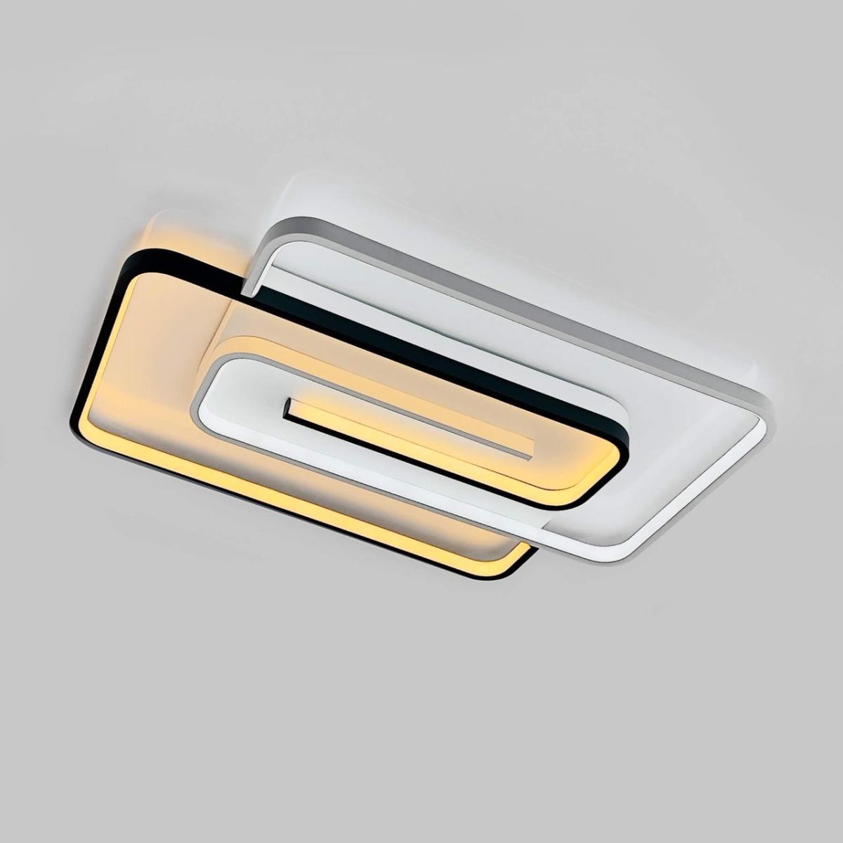LED люстра 100 Вт з пультом та пам'яттю до 20 м² — DOMINO-P прямокутник (220575)