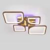 Люстра з пультом управління до 18м² та підсвічуванням Golden Squares (8060/2+2G LED 3color)