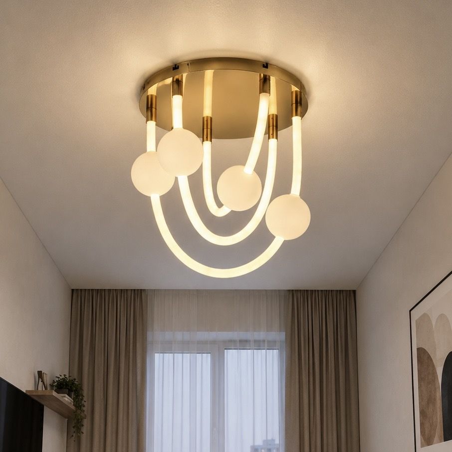 Сучасна Led люстра у золоті (790L1060 (400))