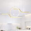 Дизайнерська подовжена LED люстра золотого кольору "Linear Luxe Contour Gold" (8203GD)