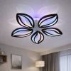 Світлодіодна LED люстрадо 20 м² чорна біла кавові зерна 120W (Floral RGB Black 1141/5 BK)