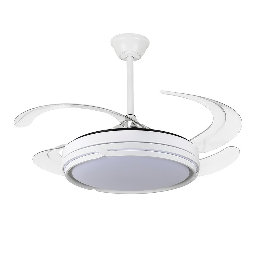 Світлодіодна LED люстра з вентилятором 80W (40W+40W), пультом керування (7943070/48 WH)