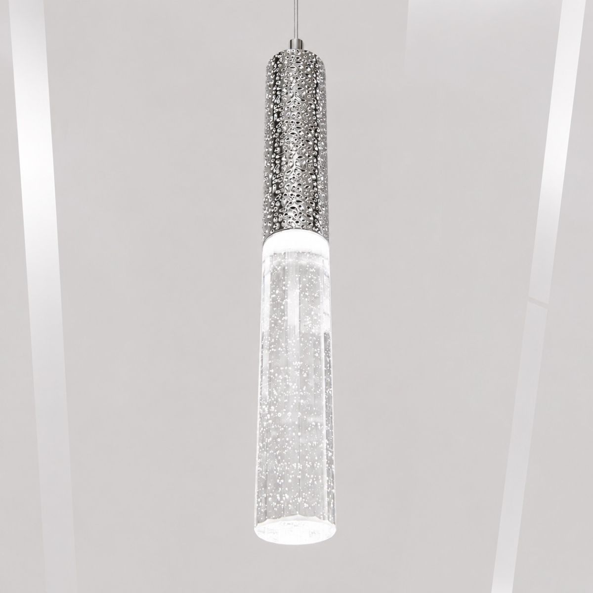 Вишуканий кришталевий LED підвіс "Crystal Drop Chrome", 4W (J2583-1HR)