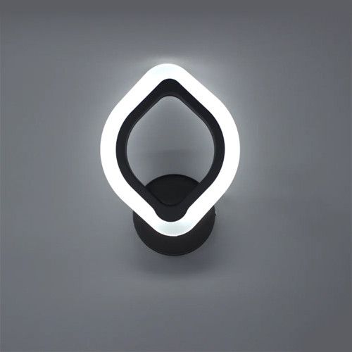 Настенный Led светильник бра форма лепесток черный AZALIA 10W R BLACK/WHITE
