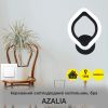 Настенный Led светильник бра форма лепесток черный AZALIA 10W R BLACK/WHITE