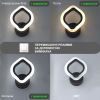 Настенный Led светильник бра форма лепесток черный AZALIA 10W R BLACK/WHITE