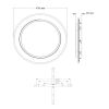 Кругла світлодіодна Led люстра до 18м² чорно-білого кольору (VEGA DUAL 75W 10429)
