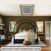 Квадратная Led люстра до 18 м² (VEGA DUAL 80W 2S WHITE/BLACK)