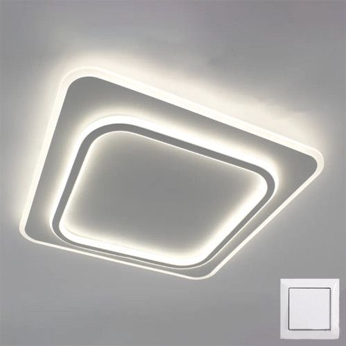 Квадратна світлодіодна Led люстрадо 18м² білий корпус 85W (VEGA DUAL 2S WHITE/WHITE)