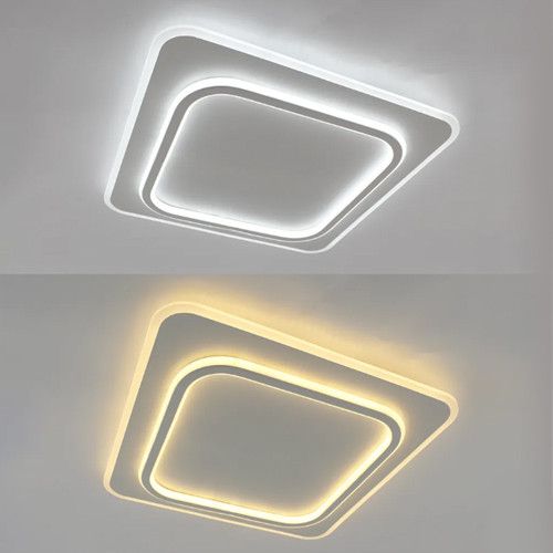 Квадратна світлодіодна Led люстрадо 18м² білий корпус 85W (VEGA DUAL 2S WHITE/WHITE)