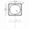 Квадратна світлодіодна Led люстрадо 18м² білий корпус 85W (VEGA DUAL 2S WHITE/WHITE)