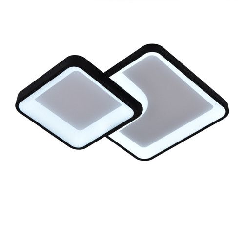 Чорна світлодіодна Led люстра 46W з пультом керування до 15м²  (V 1139 BK)
