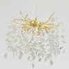 Кришталева каскадна люстра у золоті 50 см Golden Willow