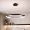 Світлодіодна підвісна Led люстра чорно кільце 80 см Minimalist Ring 7529832-1 BLACK LED