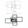 LED люстра до 15м² в чорному кольорі з пультом керування SVEN 3S SMART BLACK (65W)