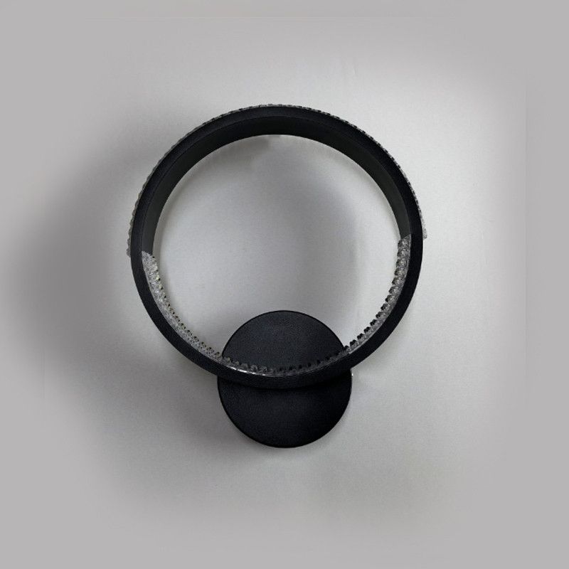 Настінне світлодіодне Бра LUMINARIA AKRILIKA ROUND 17W 1R BLACK/CLEAR