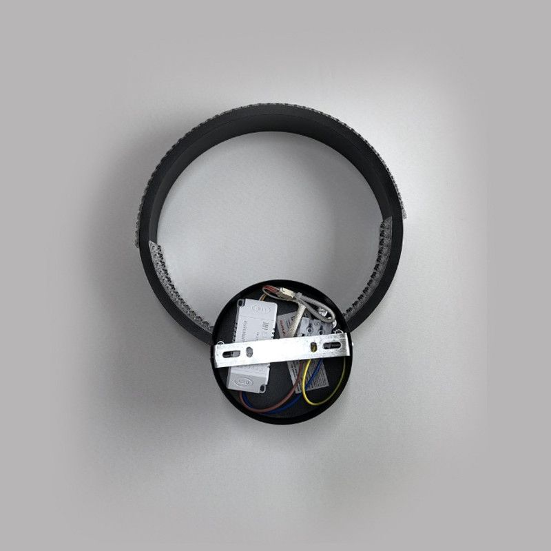 Настінне світлодіодне Бра LUMINARIA AKRILIKA ROUND 17W 1R BLACK/CLEAR