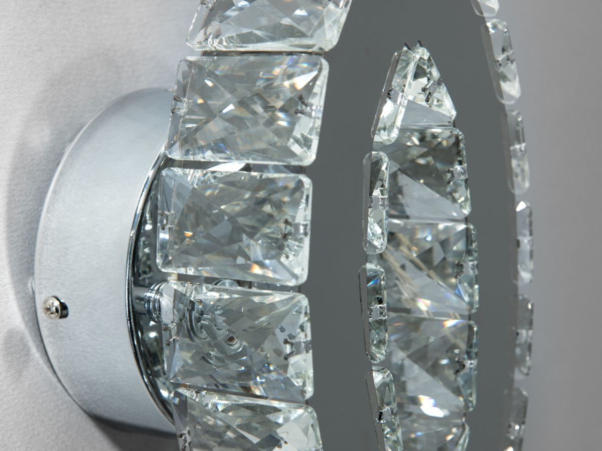 Кришталеве LED бра 6W "Crystal Oval Chrome" (9604HR)